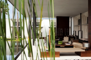 Alila Villas Uluwatu - lobby livingroom