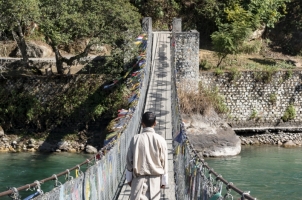 Amankora Punakha - Arrival Suspension Bridge