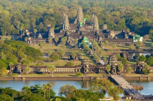 Cambodia - Aerial view Angkor Wat
