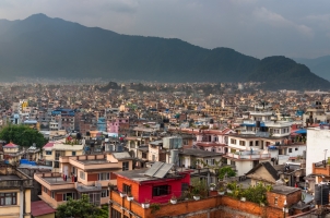 Nepal - panoramic view to kathmandu