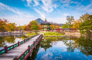 Südkorea - Autumn of Gyeongbokgung Palace in Seoul