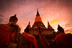 Thailand - sunset ayuthaya