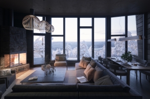 OCTOLA Lodge - Living Room