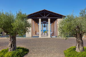 The Romanos Costa Navarino - Garden with Lobby