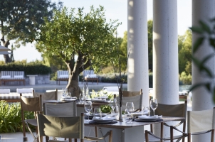 Amanzoe - Main Pool Restaurant Terrace