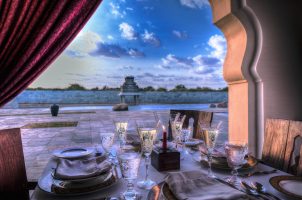 india-the-evolve-back-kamalapura-palace-bawa-tours-travel-Restaurant-with-table