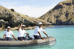 Indonesia Amandira - Crew in Dinghy