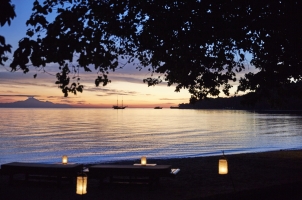 Amanwana - Amanwana Bay Beach at Sunset