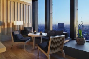 Aman Tokyo  Premier room set-up