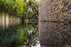 Amansara -Lap pool reflections