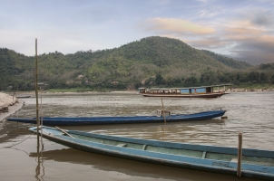 Amantaka - Fishing Boats with Amantaka boat on Mekong