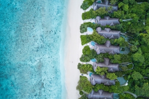Maledives Soneva Fushi - Aerial of the Resort