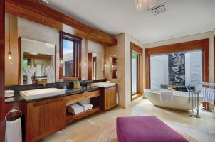 Shangri La's Le Touessrok - Beach Villa Bathroom