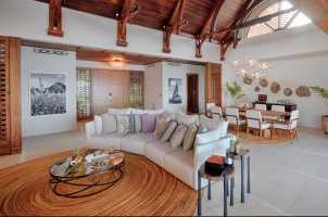 Shangri La's Le Touessrok - Beach Villa Living Room