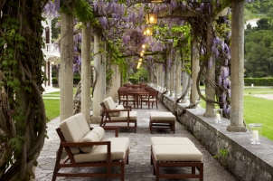 Montenegro - Aman Sveti Stefan - Villa Milocer Loggia (terrace and dining)