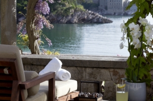 Montenegro - Aman Sveti Stefan - Villa Milocer Loggia (terrace and dining)