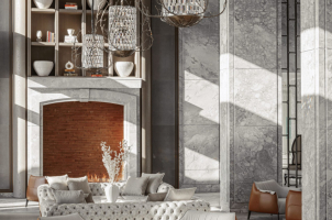 One & Only Portonovi Montenegro - Lobby Fireplace