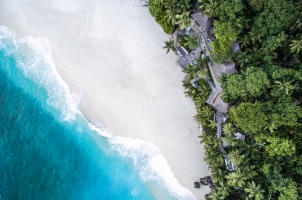 Seychelles North Islands - Aerial Shot of Villa