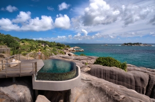 Six Senses Zil Pasyon Seychelles - Spa Pool View