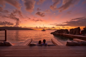 Six Senses Zil Pasyon Seychelles - Sunset from Koko Bar